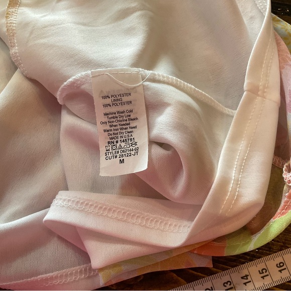 Peach Love California Floral Mini Dress - Pink, Yellow, Orange - Picture 8 of 8